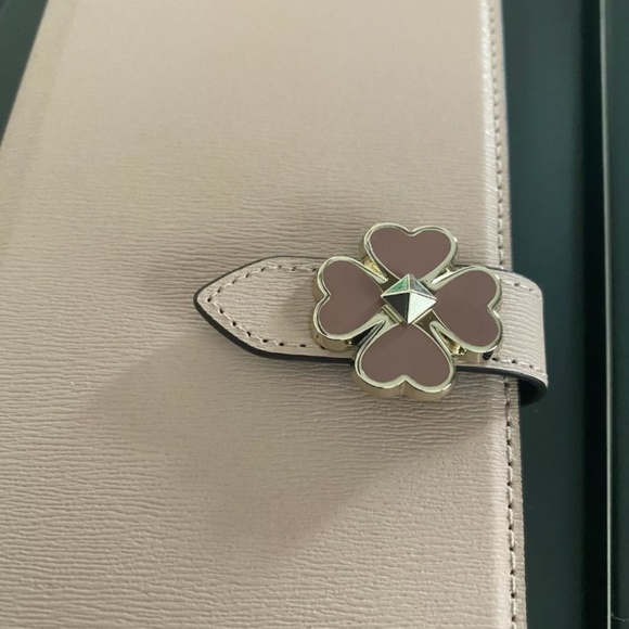 Kate Spade NY Flower Hardware Wrap Folio Case iPhone X, XS - Pink/Black - Picture 1 of 6
